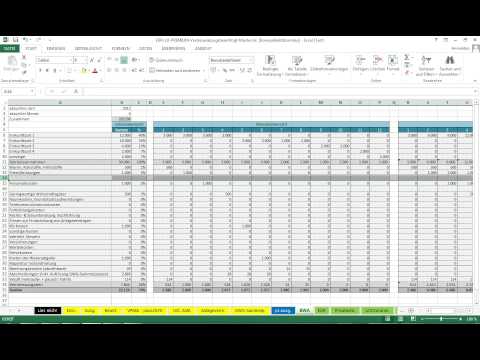 Rohertrag 1 und 2 in der Excel-Vorlage-EÜR berechnen und anzeigen