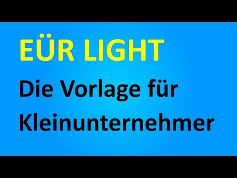 Eur Light Kostenlose Vorlage Fur Kleinunternehmer Pierre Tunger