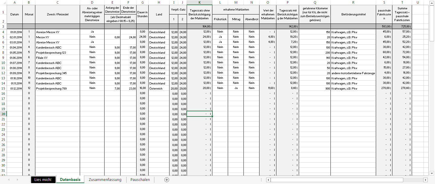 Km Geld Abrechnung Vorlage Kostenlos - tippsvorlage.info ...