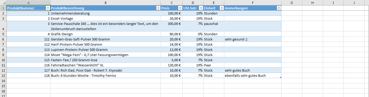 Excel Vorlage Automatisierte Angebots Und Rechnungserstellung Inkl