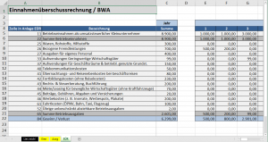 EÜR-Light-Vorlage-Kleinunternehmer-Einnahmenüberschussrechnung