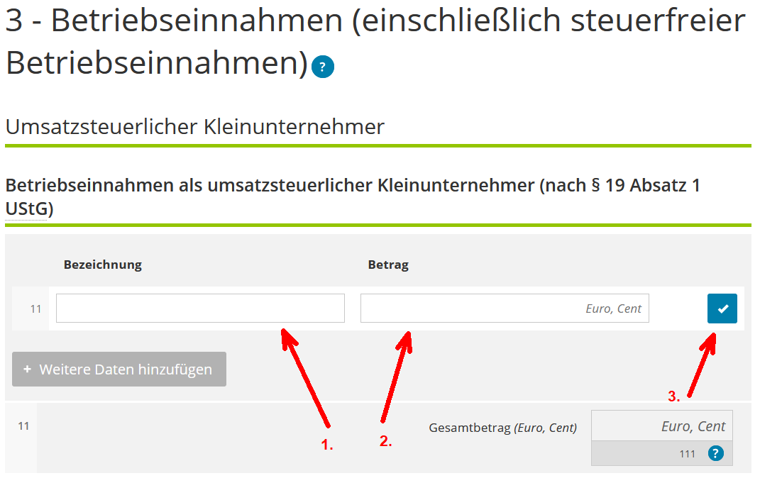 Mein ELSTER Feld Bezeichnung