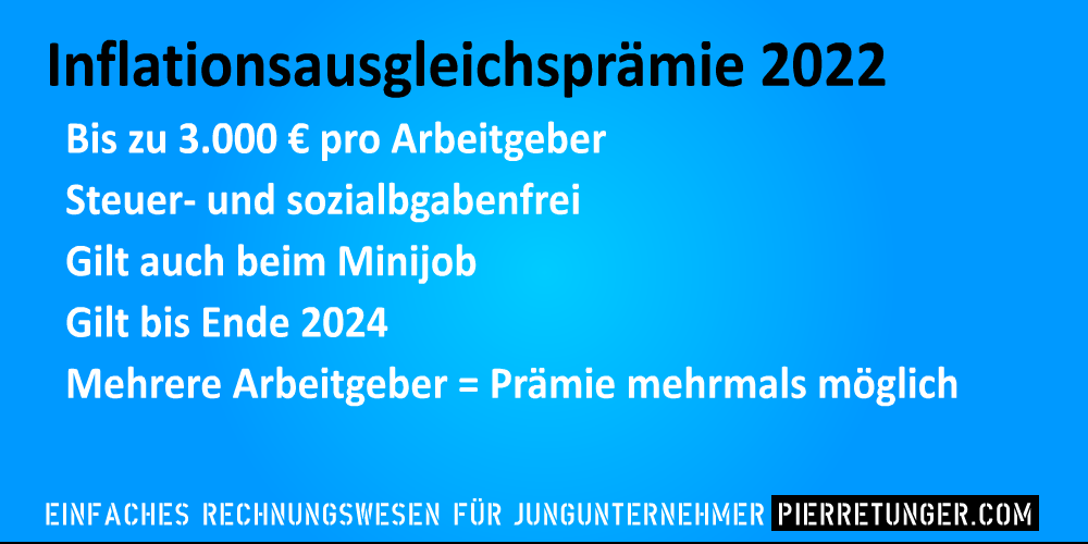 Inflationsausgleichsprämie Minijob